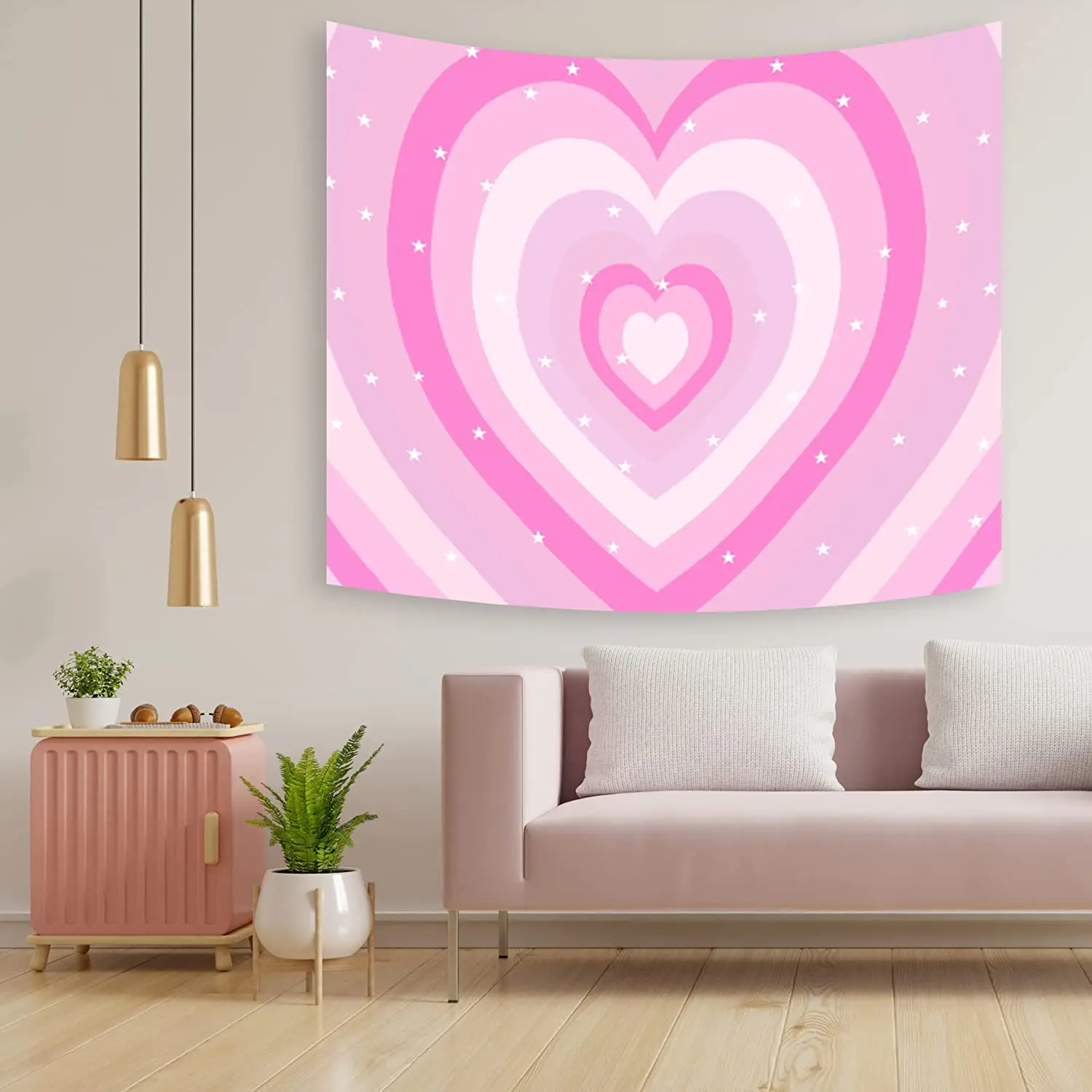 

Pink Aesthetic Tapestry Ultra-Clear Hippie Boho Wall Valentine's Day Tapestries Bedroom Indie Room Decor Wall Decor Tapiz Pared
