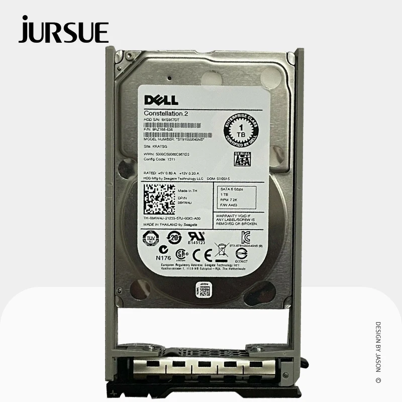 

FOR Dell WF12F 9KW4J ST91000640NS 1TB 7.2K 6G 2.5" SATA HDD HARD DRIVE With Tray