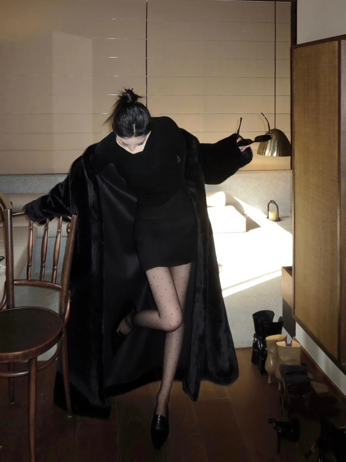 Tamboer Mink Velvet Environmental Protection Fur Mink coat Integrated Loose Korean Sle Outerwear Women Winter Long