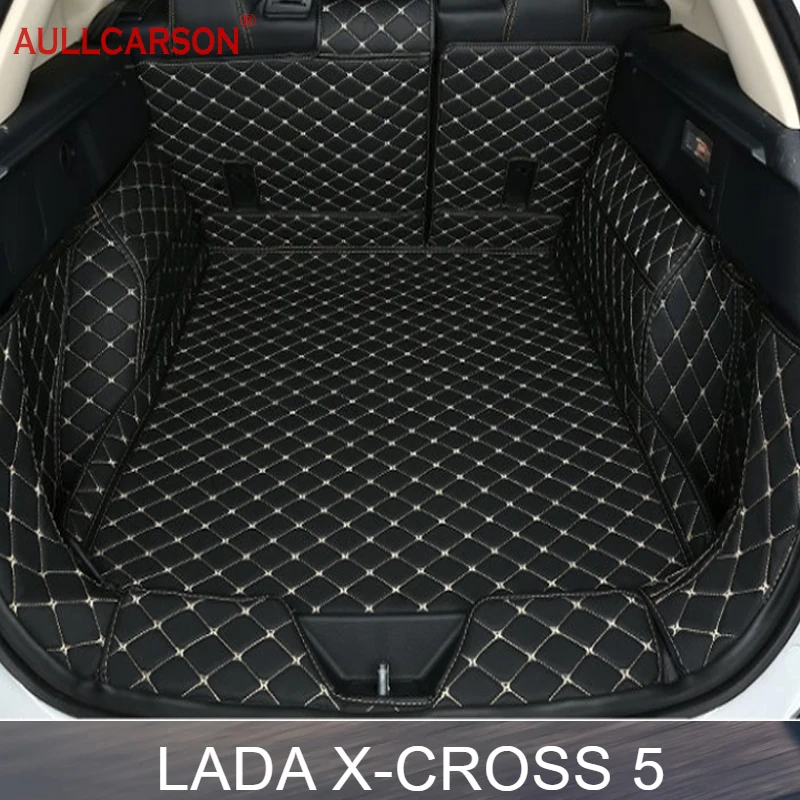 Кожаные прочные коврики для багажника для Lada X-Cross 5 Xcross 5 2022 2023 Кожаные прочные коврики для багажника для Lada X-Cross 5 Xcross 5 2022 2023