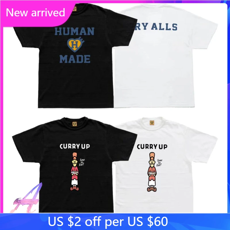 

Chef Printed Bamboo Cotton T Shirt Love LOGO Printing Men's Women's Human Made T-shirts Harajuku