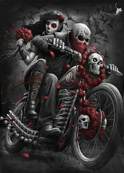 

Печать на холсте "Skeleton Ride Motorcycle Tattoos"
