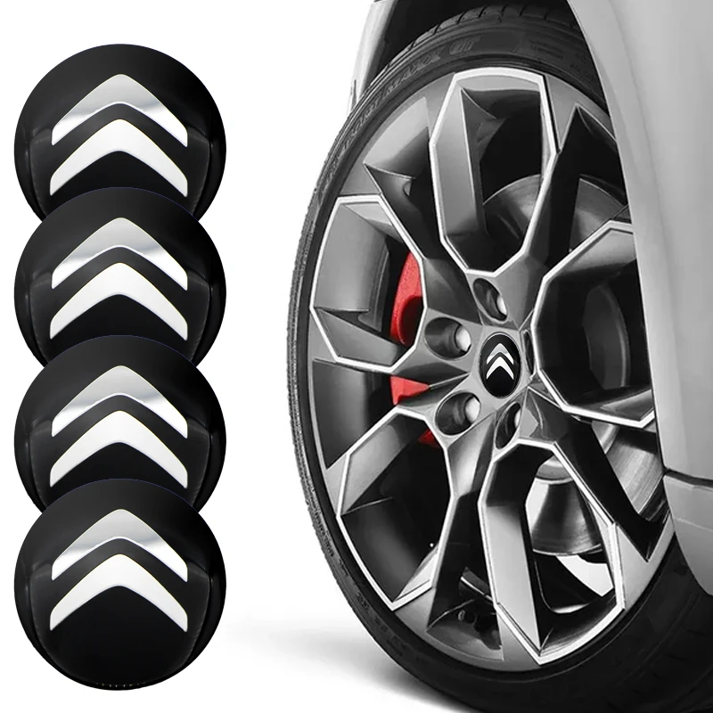 

4 шт., 56 мм автомобильные колесные фонари, автомобильные наклейки для Citroens C0 C1 C2 C3 Picasso C4 Cross Cactus C5 C6 C8 C4L DS3 DS5, аксессуары