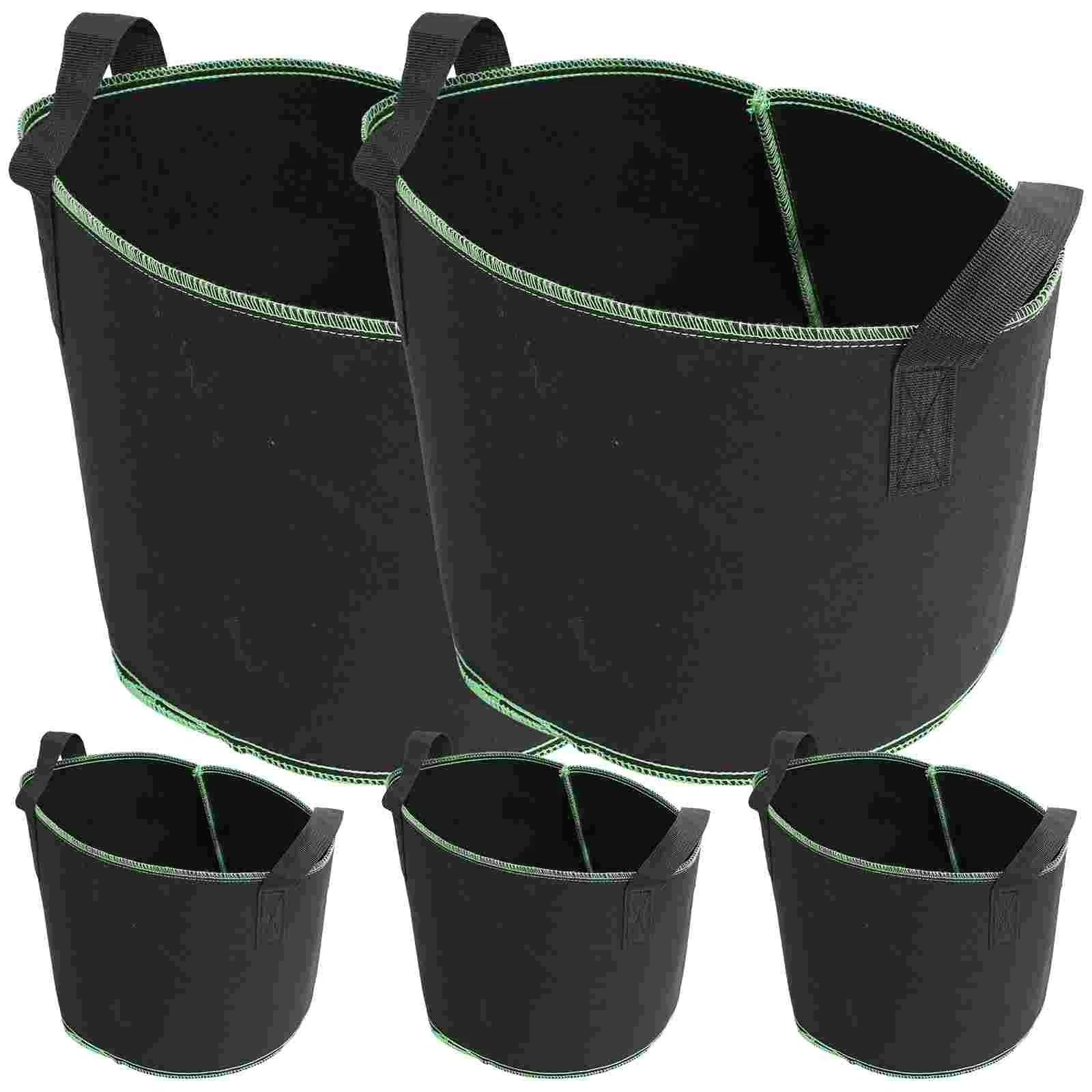

5pcs Plants Growing Bags Non-woven Nursery Bags Potato Grow Breeding Bags