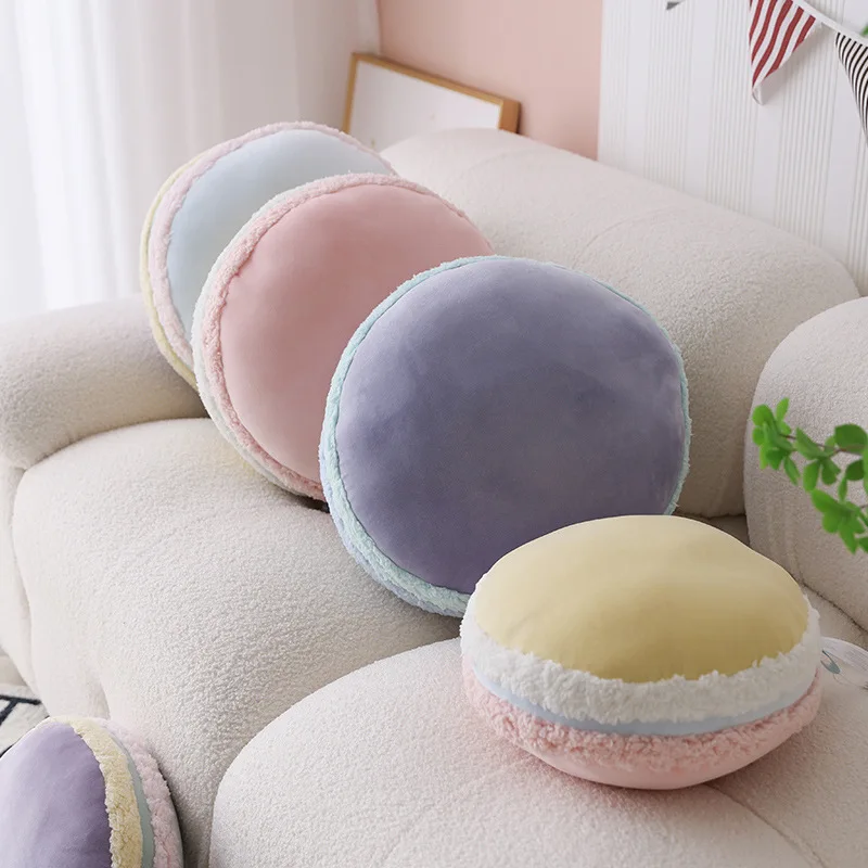 

Baby Sleeping Pillow Ins Style Macaron Pillow Plush Toy Dessert Cute Skin-friendly Comfortable Girly Heart Sofa Window Cushion