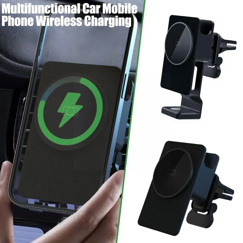 

Многофункциональное магнитное Беспроводное зарядное устройство, автомобильный держатель для телефона для быстрой беспроводной автомобил...