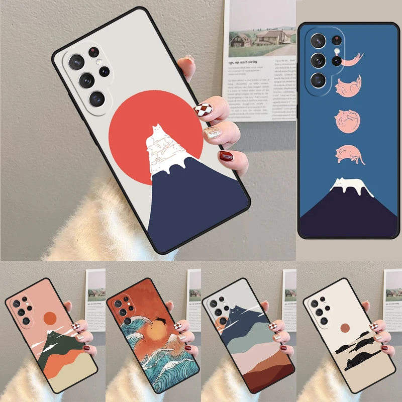 Чехол для Samsung Galaxy S24 Ultra S21 S22 S8 S9 S10E Note 10 20 Plus FE S23 чехол телефона с изображением кота