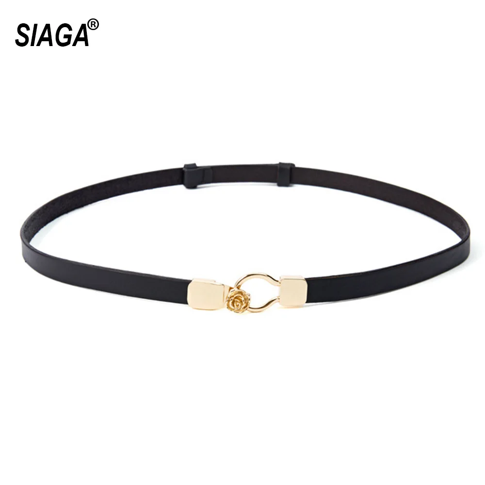 New Designer Slim Belts Female Style Casual Jeans Decorative Top Quality Pure Cow Skin Leather Waistband Belt 10mm Wide FCO303