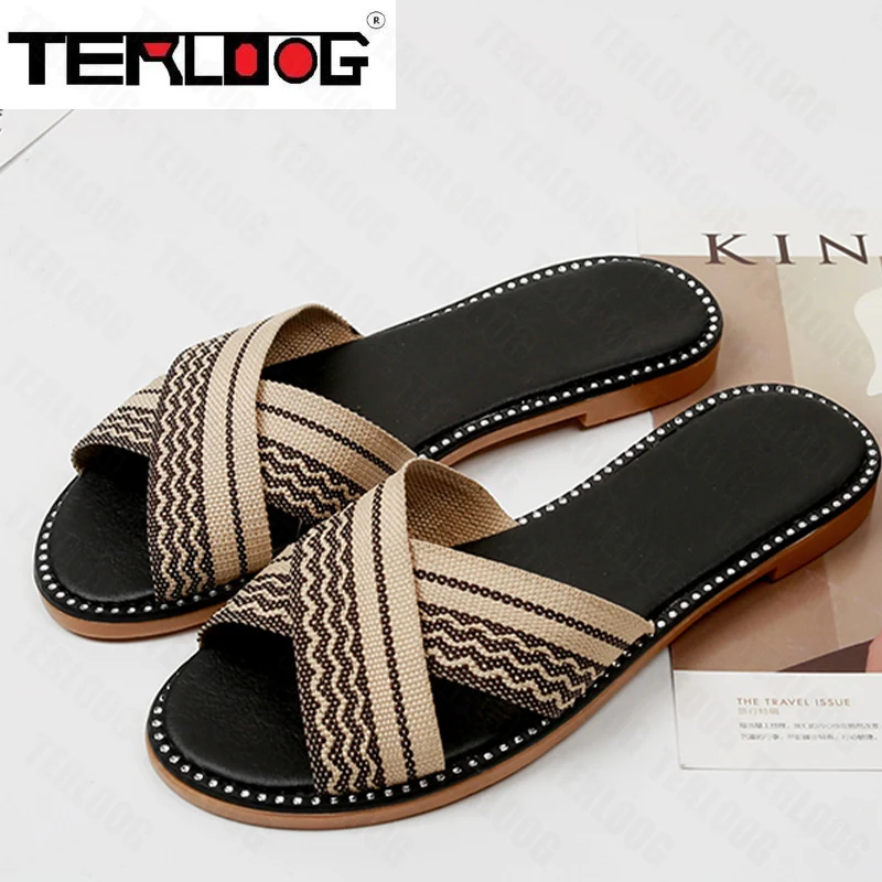 

Summer Rome Slippers 2022 New Classic Flip Flops Slingback Women Sandals Casual Flats Mules Shoes Open Toe Slides Mujer Zapatos