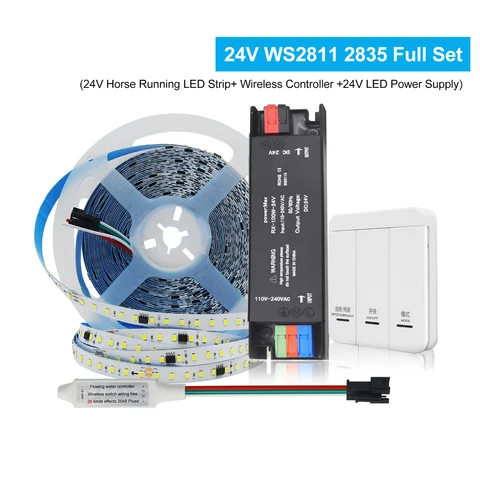 GAHADA Светодиодная лента "Бегущая вода" WS2811 2835 1/5/10 м Красный/Синий/Белый