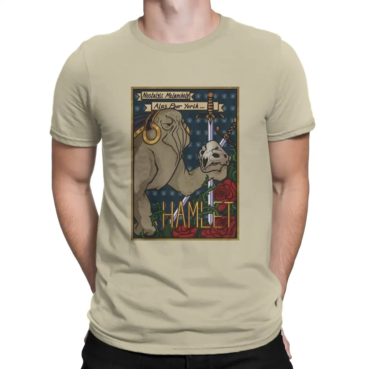 Тяжелая Мужская футболка Elcor Гамлета одежда с эффектом масс из чистого хлопка