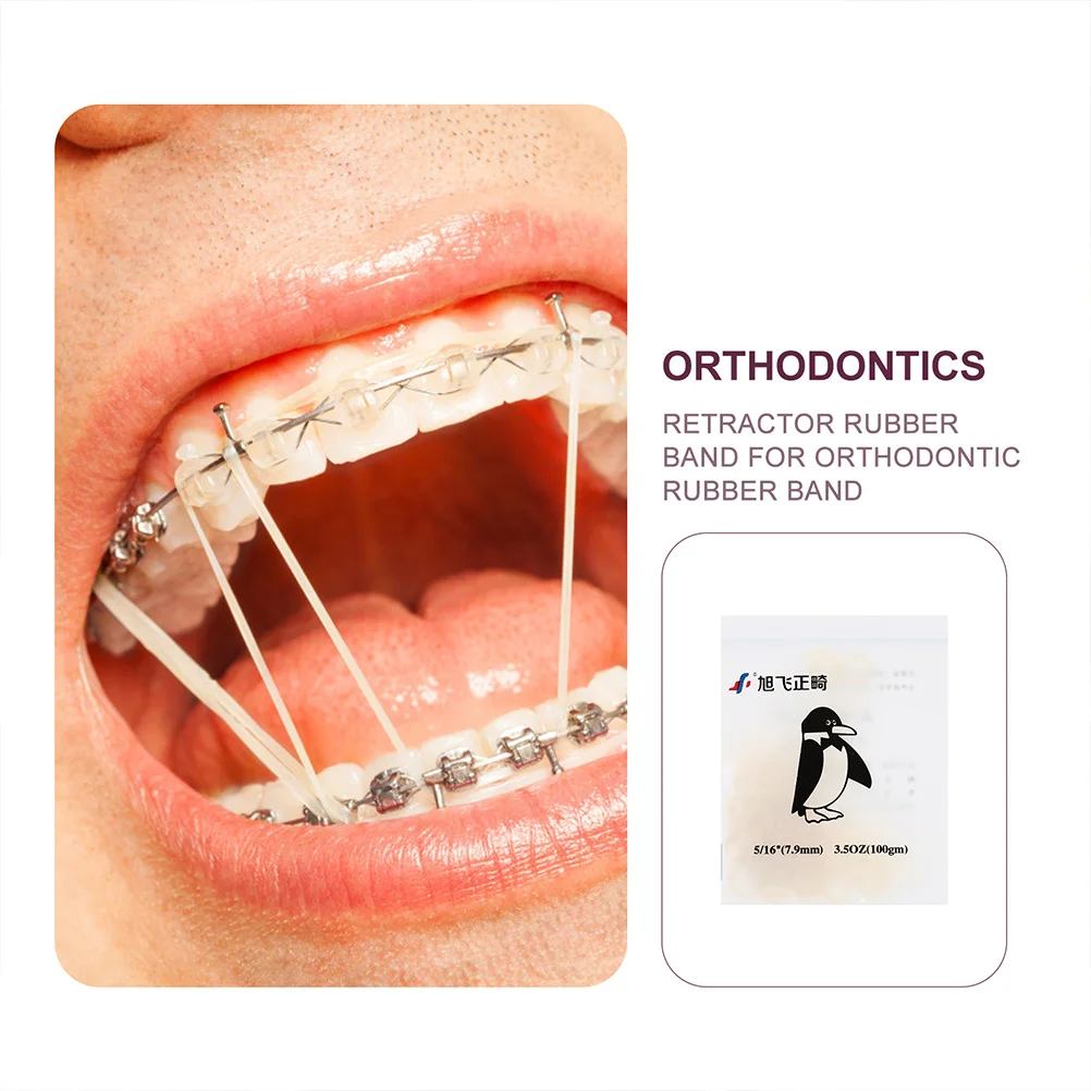 5 упаковок резиновых повязок для вытягивания зубов с ортодонтическими зазорами