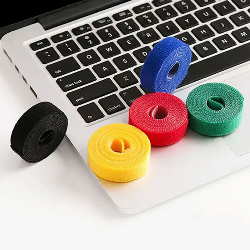 

3.0M/Roll Fastening Tape Cable Ties Hook And Loop Strong Nylon Button Self Adhesive Manage Wire Organizer Straps For Home Office