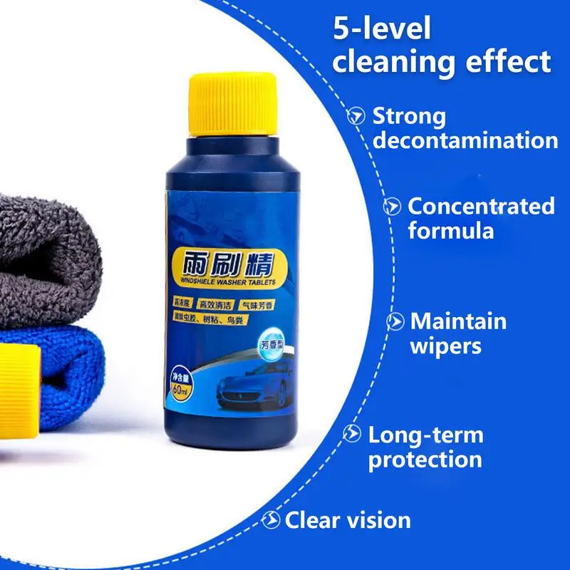 Концентрат жидкости для мойки лобового стекла 60 мл всесезонное удаление грязи