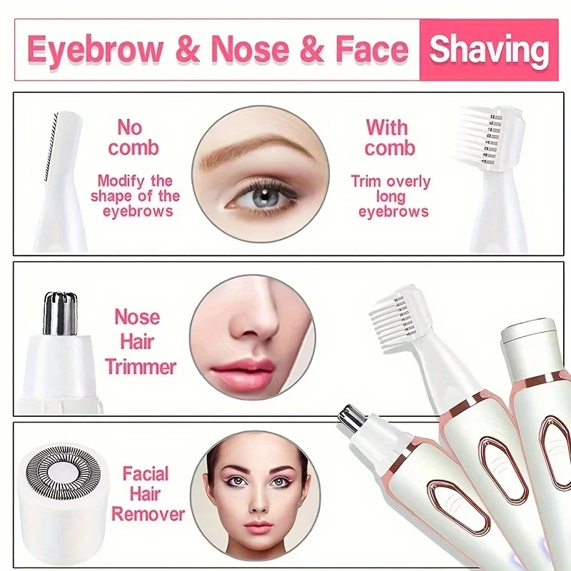 Xiaomi 4 в 1 электрическая женская бритва эпилятор для удаления волос на теле
