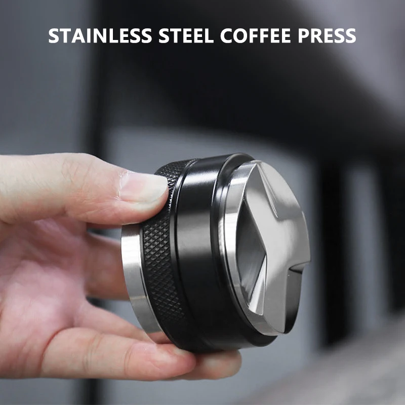 

51/53/58mm Coffee Distributor Tamper Adjustable Depth Espresso Stainless Steel Dual Head Coffee Professional Espresso Coffeeware