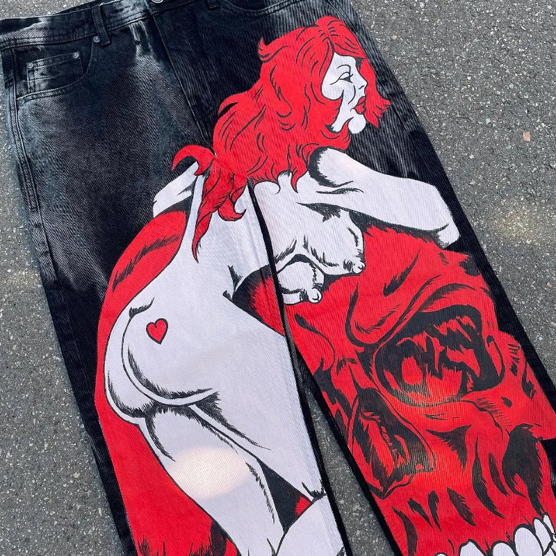 Рисунок 6 - Новинка 2024, свободные джинсы Y2K в стиле Харадзюку