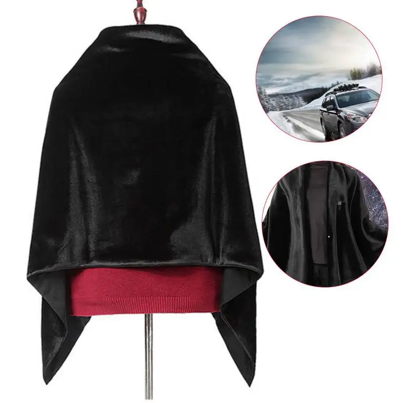 

USB Heated Warm Shawl 65x168cm Carbon Fiber Heating Scarf For Car Sofa Chair Quick Heating For Shoulders Neck Abdomen Legs Shawl