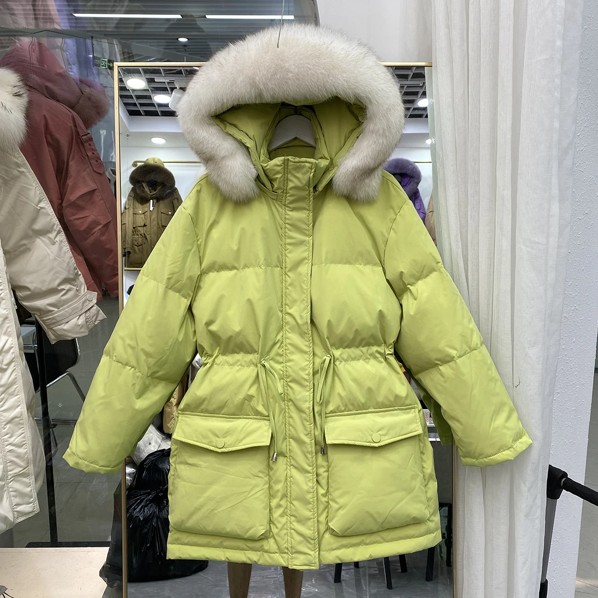 New Women Down Jacket Casual Style Autumn Winter Long Coats And Parkas Female Outwear