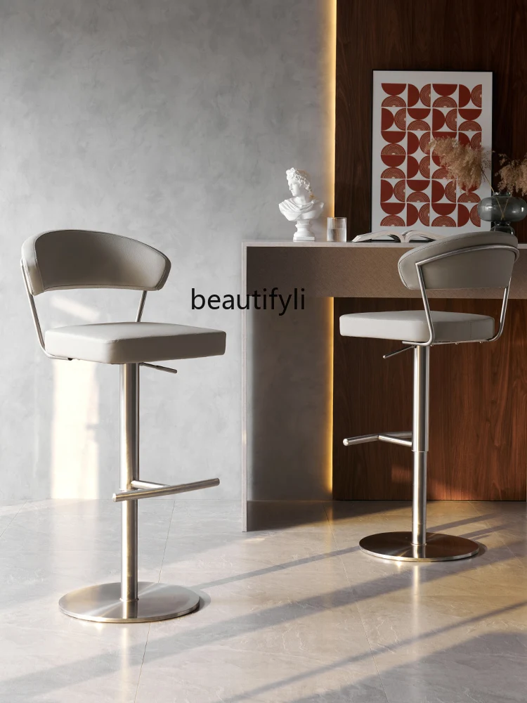 

Роскошный подъемный барный стул zqLight, высокий стул, современная простая вращающаяся железная спинка, стул для дома, бара стул