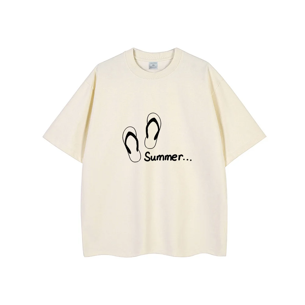 Футболка с принтом тапочек для мужчин и женщин