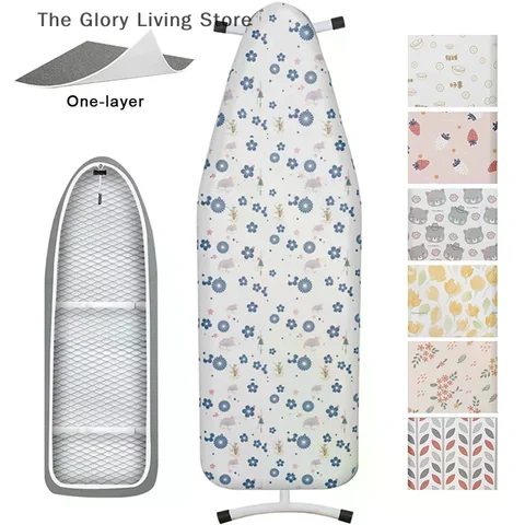 Термостойкий чехол для гладильной доски с цветочным принтом