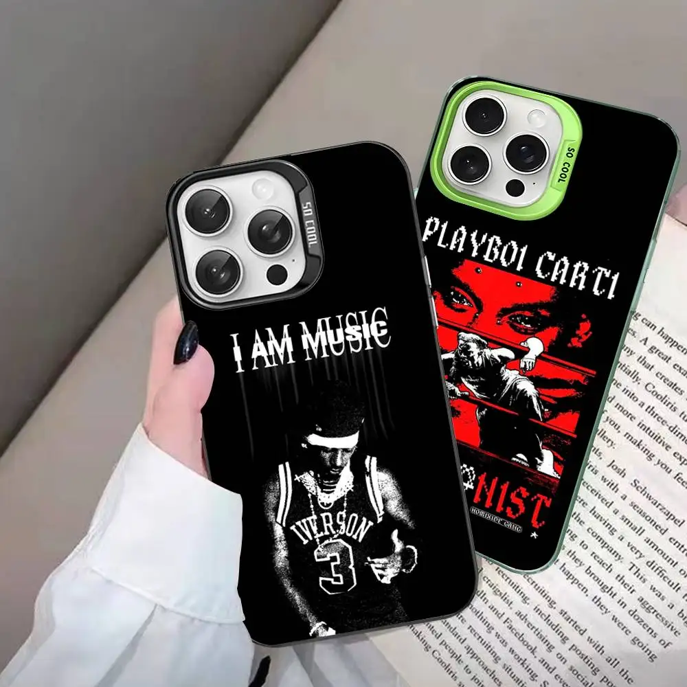 Фото Чехлы для телефонов P-playboi Carti I AM MUSIC для iPhone 17, 16, 15, 14, 13, 12, 11 Plus Pro Max, цветные №2