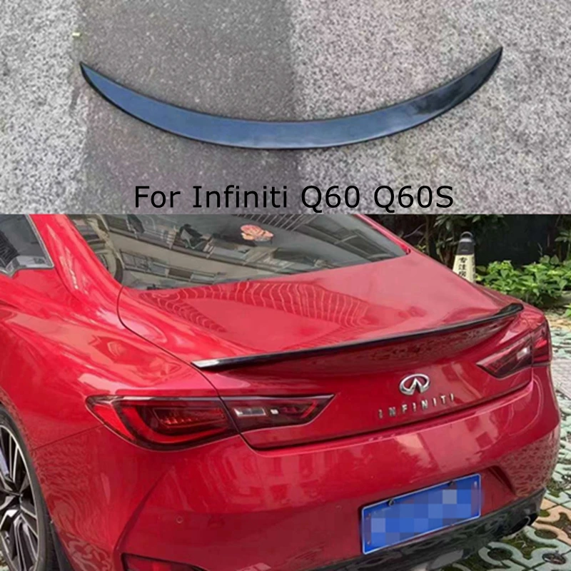 

For Infiniti Q60 Q60S P Style Black Rear Spoiler Trunk Wing 2013-2023