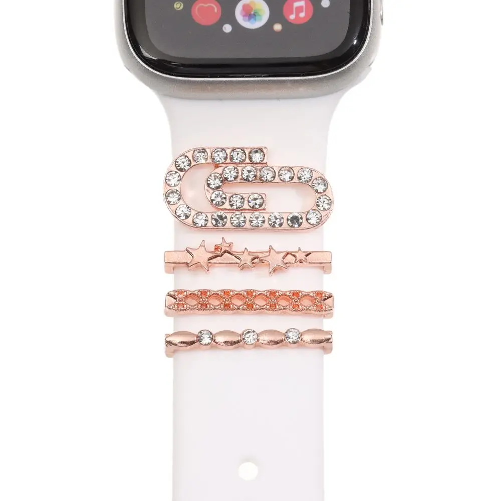 

Ремешок силиконовый для смарт-часов Apple Watch с бабочкой и бриллиантами