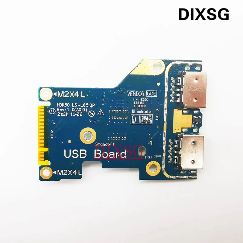 Для ноутбука Dell G15 5520 5521 IO USB разъем плата HDK50 LS-653P 042C4H LS-656P 02P0CY