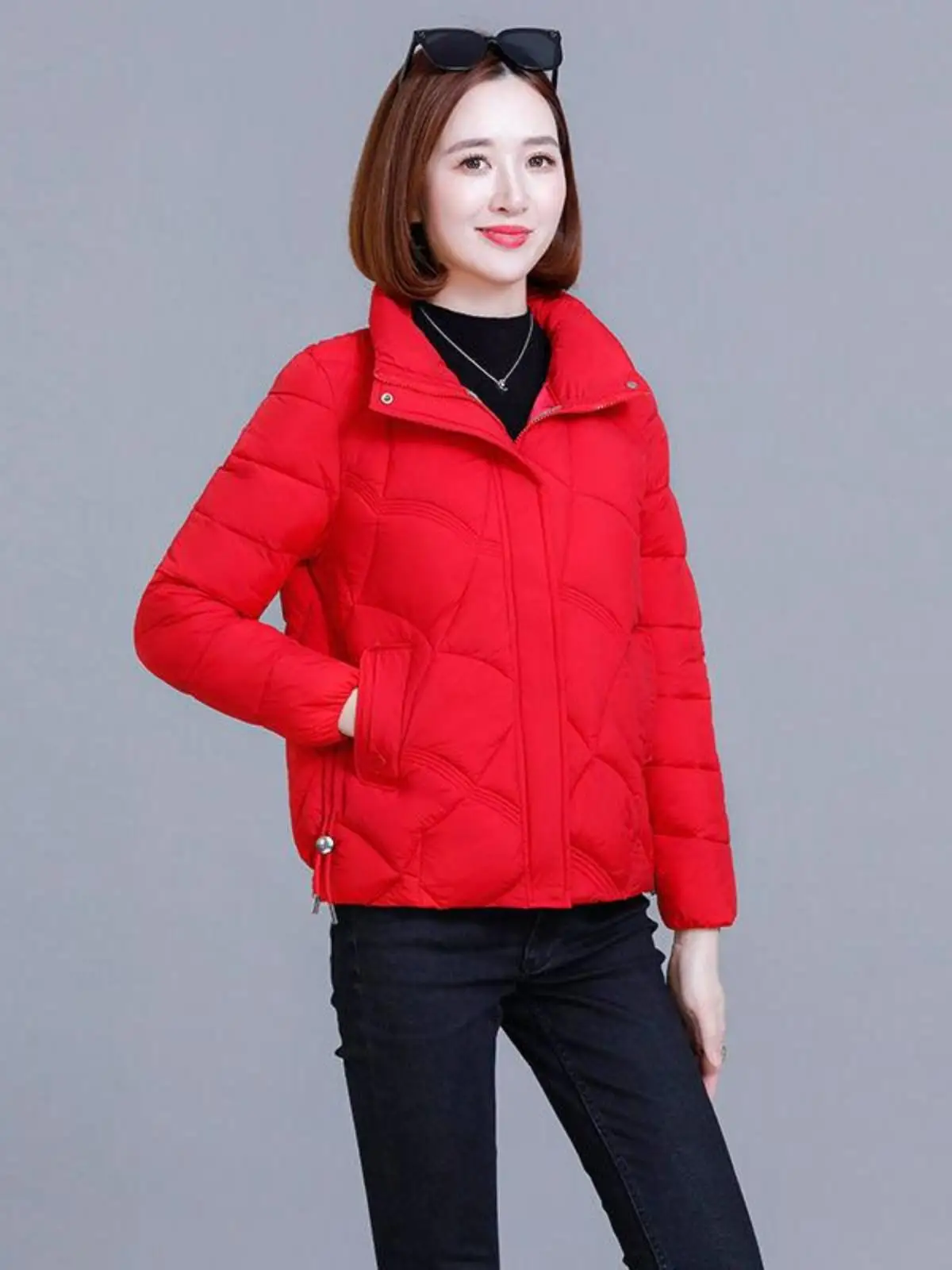 Women's Cotton-Padded Jacket Short 2024 Korean Sle New Coat Fashion Thickened Warm Stand...