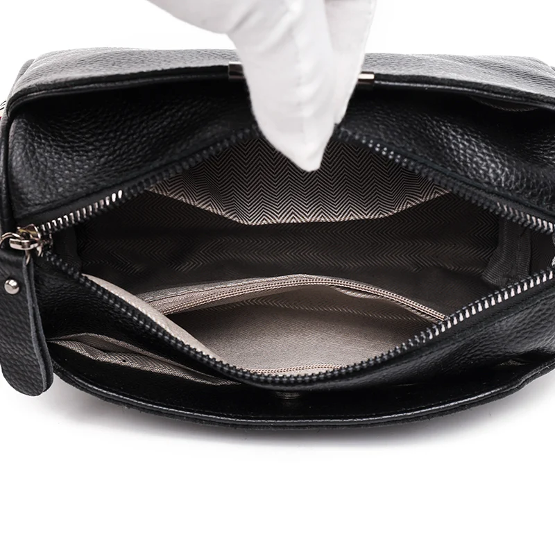 2023 Summer New Cowhide Women's Bag Soft Leather Single Shoulder Bag Luxury Bag Women's Shoulder Bag Multiple Compartments