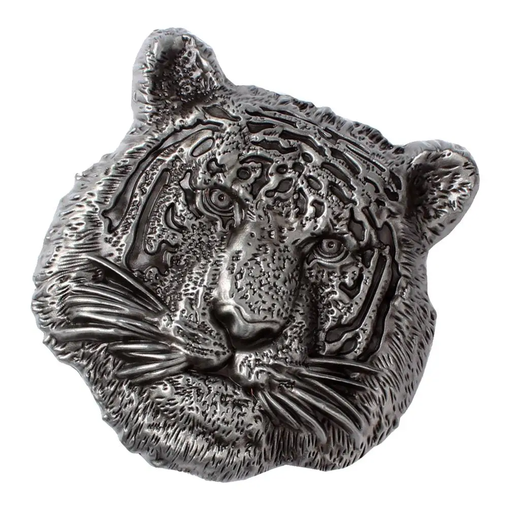 

Vintage Western Belt Buckle 3D Tiger Head Buckle Animal Cool Men Casual