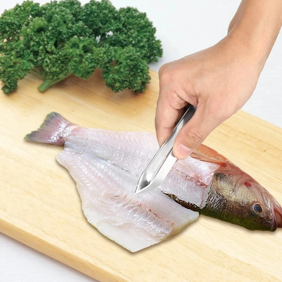 

Fish Bone Tweezers Fish Scales Scraping Graters Fish Skin Brush Cleaning Peeler Fish Bone Plucking Clamp Kitchen Accessories