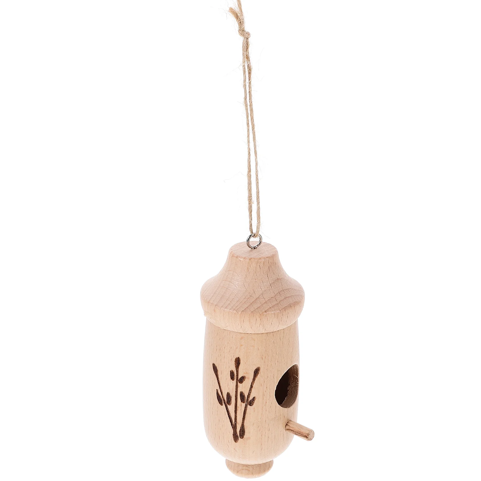 

Wooden House DIY Bird Feeder Birdhouses Natural Outdoor Decoration Hummingbird Nest Hanging