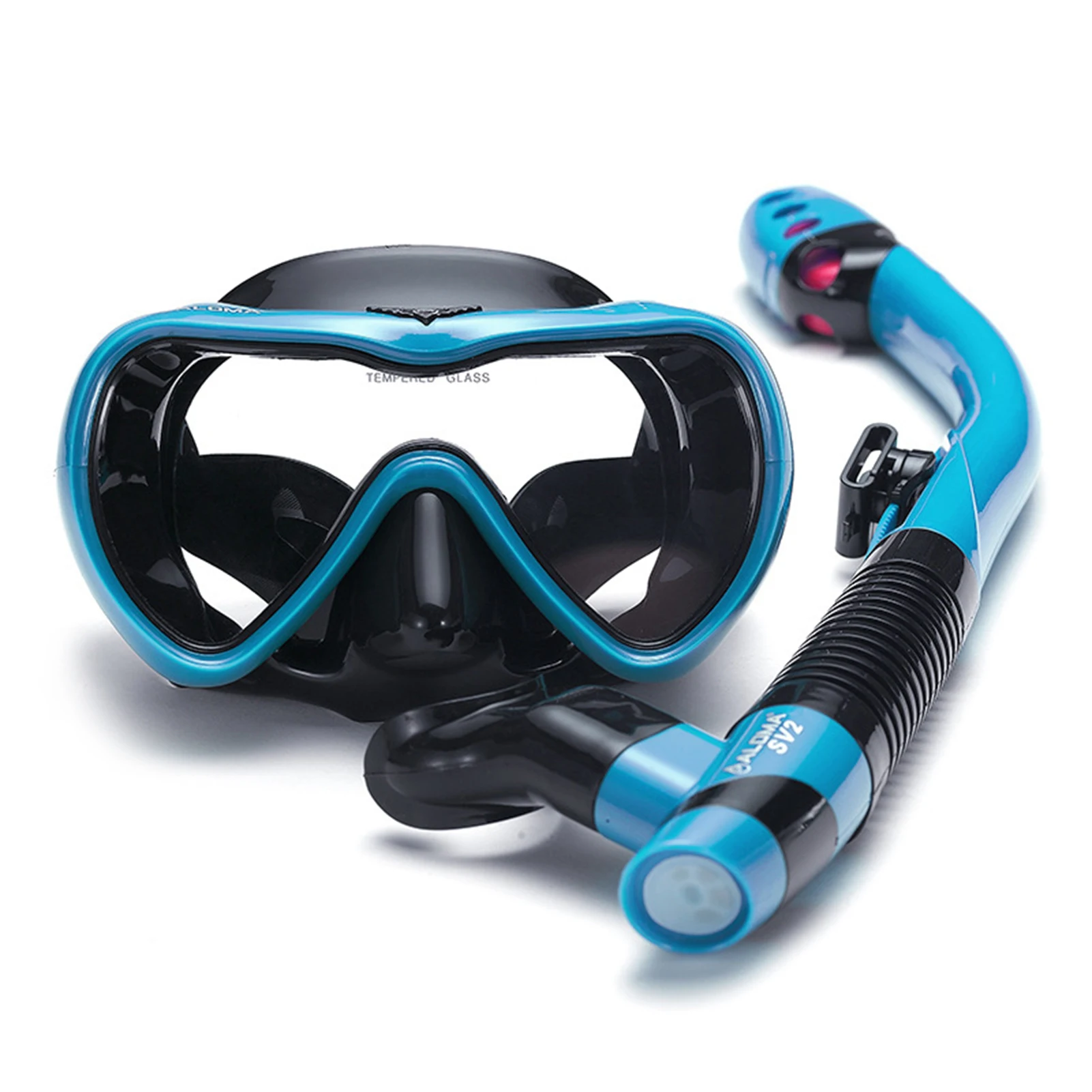 

Leakproof Snorkel Set Anti-fog Swimming Snorkeling Goggles Glasses with Easy Breath Dry Snorkel Tube for Snorkeling Scuba Diving