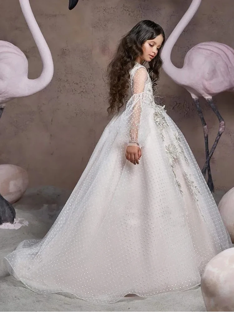 Платье для девочки с цветочным принтом бальное платье первого причастия модное