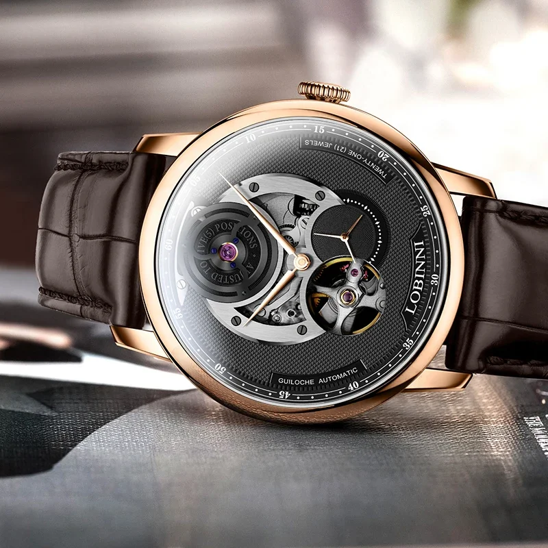 Фото LOBINNI L16020 Мужские механические часы 41 мм Япония Miyota 82S5 Автоматический механизм с сапфировым стеклом Водонепроницаемые мужские наручные часы 50 м №3
