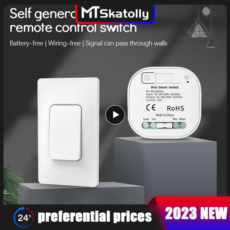 

433.92mhz Wireless Smart Switch Us Version Home Wireless Panel Smart Life Free Wiring Wireless Control Relay Automation Modules