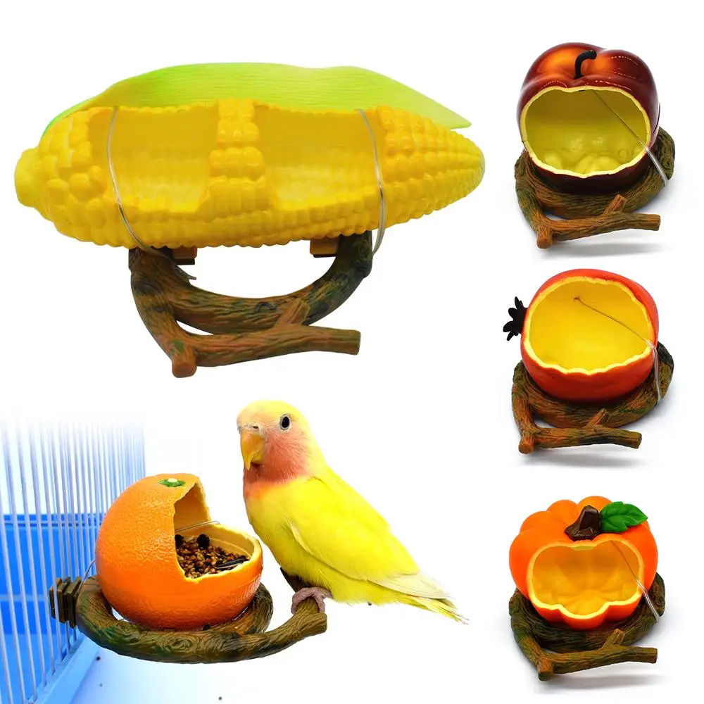 

1 шт. забавная фруктовая форма птица искусственная оранжевый гранат искусственная кормушка для ящиков клетки курятника