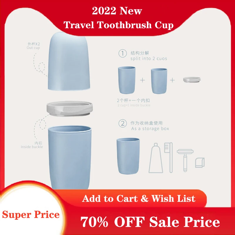 

Portable Travel Toothbrush Cup 2022 New Journey Mouthwash Cup Reusable Accompanying Cup Tour Toothbrush Toothpaste Floss Case