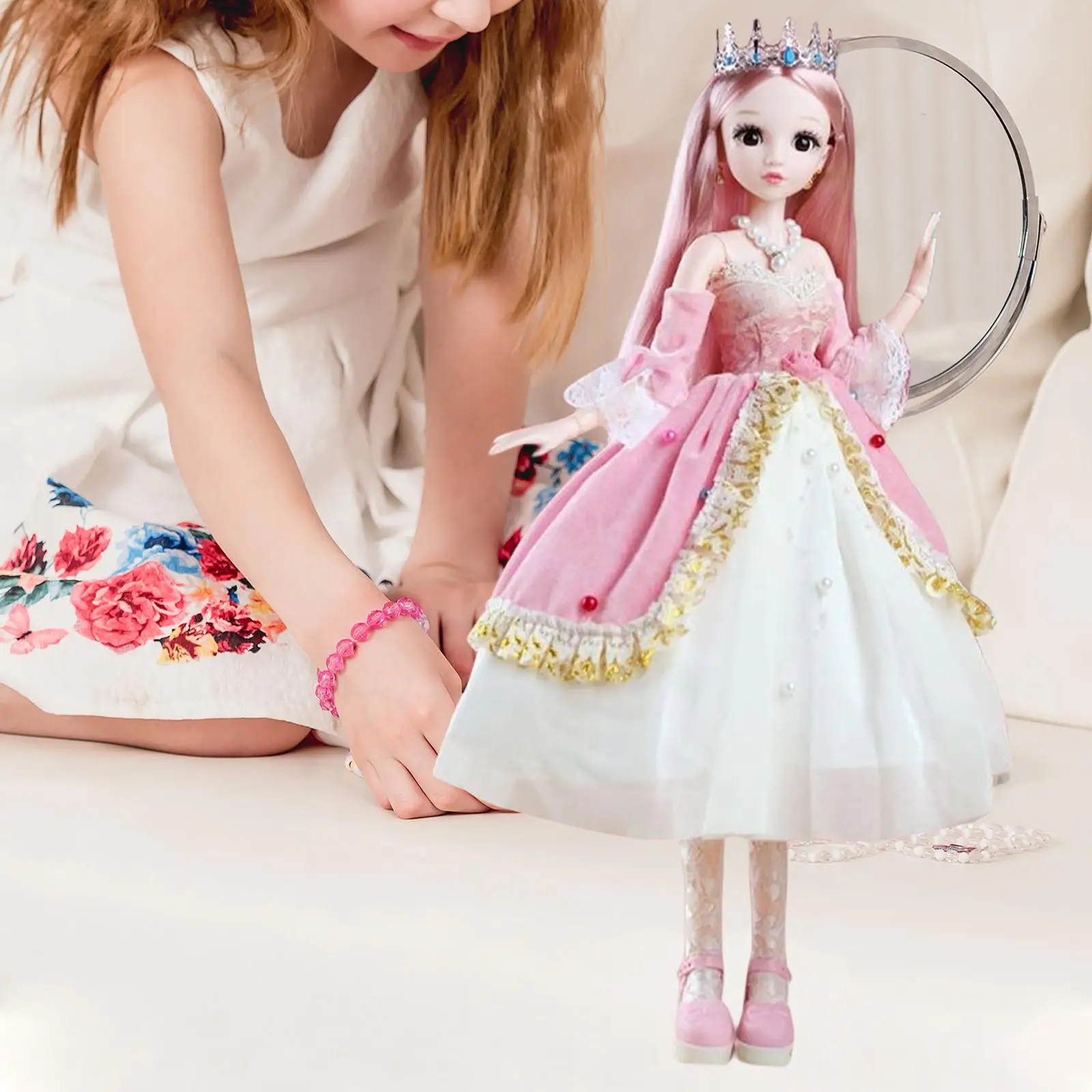 60cm Princess Doll with Remote Control Ball Jointed Doll DIY Toy for Tea Party Toys Best Gift Doll Playset Dollhouse