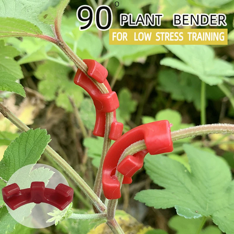 

12 Pcs Plastic 90 Degree Plant Benders Trainer Growth Manipulation Tutors Plants Clips Bending Twig Clamps Branche Accessories