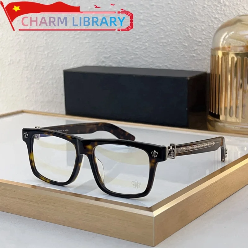 Мужские очки по рецепту черные ацетатные ретро-панк-дизайнерские роскошные