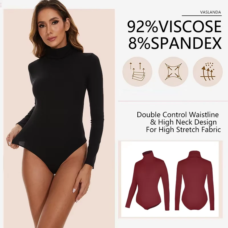 Термобелье футболка топы женские облегающие боди с воротником-черепашкой