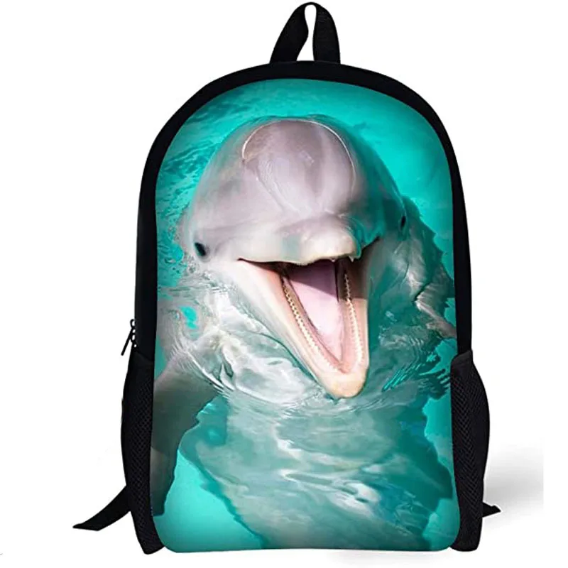 

Cute Dolphin 3D Print Large Capacity Kids Backpack School Bags for Boys Girls Primary Student Book Bag Satchel Mochila Escolar