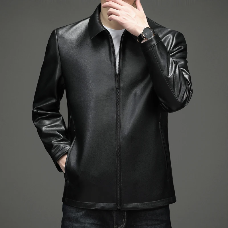 

Spring Autumn Men's Rider Genuine Leather Aviator Motorcycle Air Jacket Sheepskin Trench Coat Natural 2021 Bomber Male Clothing