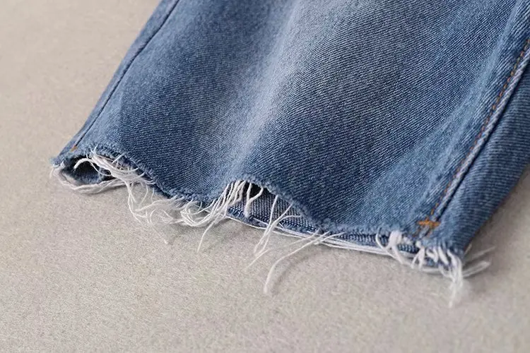 Withered Summer Boyfriend High Waist Bermuda 2023 American Retro Solid Color Washed Distressed Denim Shorts