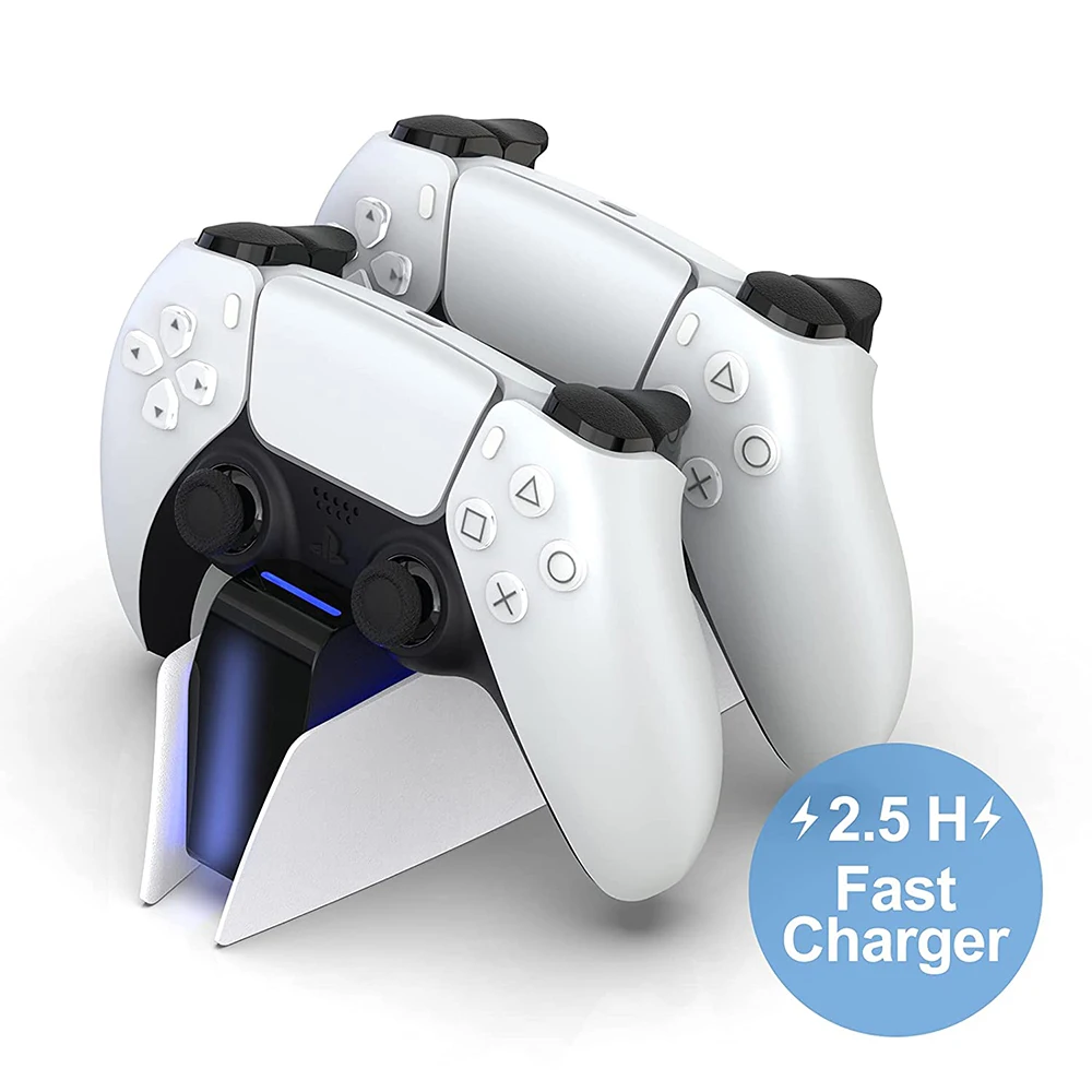 

PS5 Type-C DualSense Charging Station Dual Charging Dock Charger Stand for PlayStation 5 DualSense Wireless Game Controller