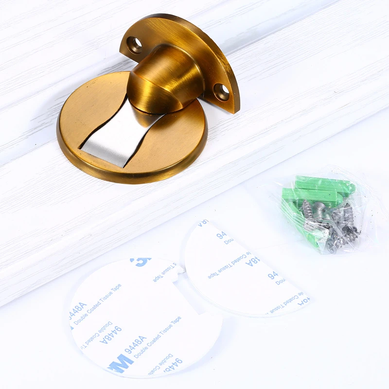 

Invisible Magnetic Door Stopper Household Thicken Self-locking Door Stop Accessories Tools Windproof Nail-free Door Stop